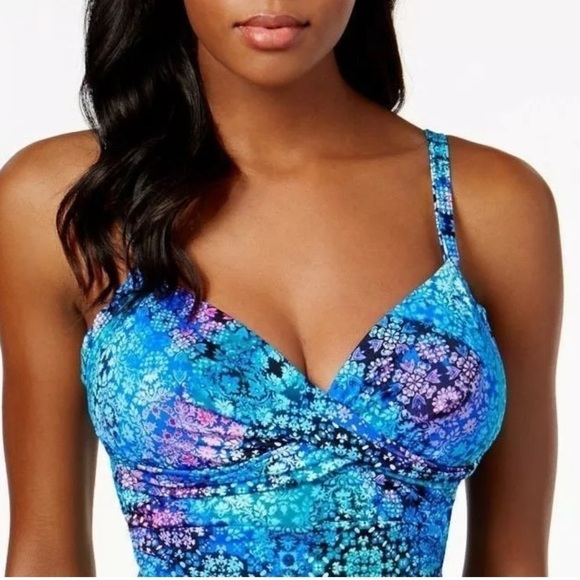 Swim Solutions Criscross NWT One Piece Swimsuit - Picture 3 of 6